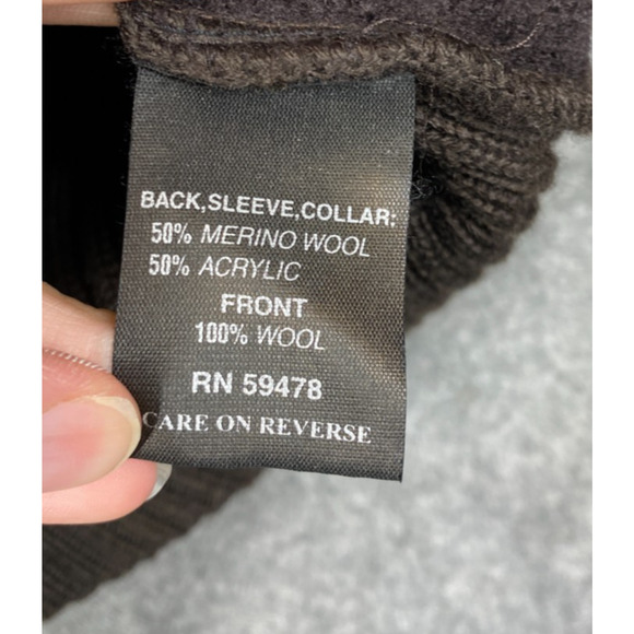 Sweater Jacket Womens Medium Brown Lamb Wool Blend Silvia Novelli Noba Italy - Picture 8 of 13